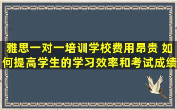 雅思一对一培训学校费用昂贵 如何提高学生的学习效率和考试成绩？